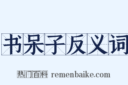 书呆子反义词是什么意思的图片
